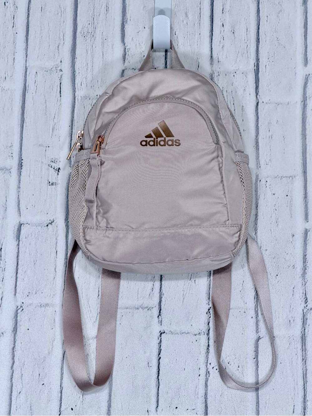 🎒 Adidas Mini Backpack Blush Pink Rose Gold Recycled Polyester